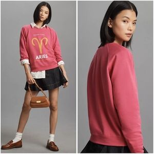 Anthropologie The Zodiac Aries Sweatshirt By Cayherine O'Sullivan XS